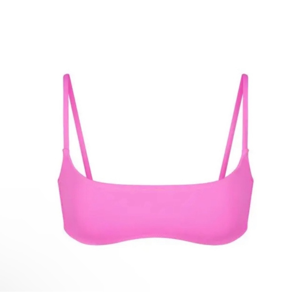 NWT SKIMS recycled swim micro scoop bikini top
